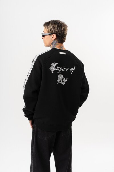 Respire Hanorac pentru bărbați Empire Of Res brodat supradimensionat Swea tri...