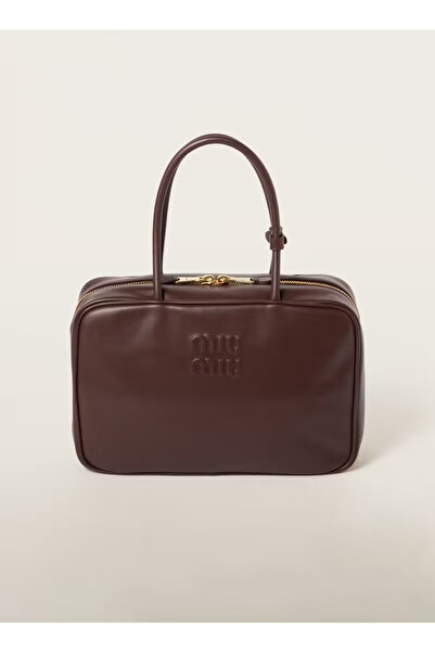 MİUZ Miu Miu coffee Leather Beau Bag Shoulder Crossbody
