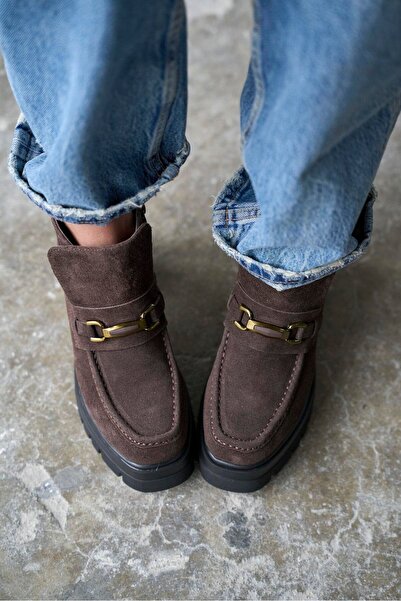 PELİN'İN AYAKKABILARI TORONTO KAHVE SÜET TOPUKLU BOT