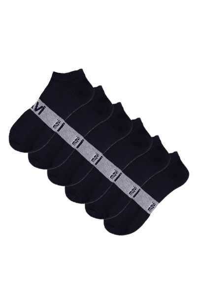 Mavi 6-Pack Logo Printed Booties Socks