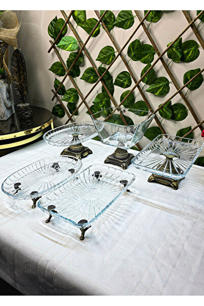 SEÇKİNEV RİVER KAREM 5 PARÇA DÖKÜM METAL AYAKLI (GÜMÜŞ&GOLD&ESKİTME) MASA SUN...