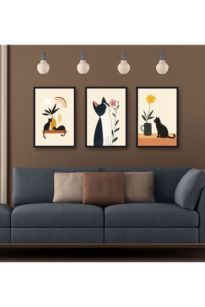 godi store ÇERÇEVE GÖRÜNÜMLÜ KEDİ TABLO
