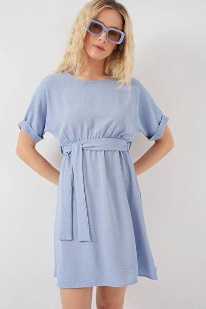 nedo7 Short Sleeve Mini Ayrobin Dress 2572 - Blue