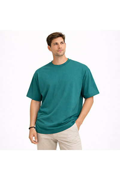 Cottonseed Men’s Oversized Combed Cotton Knitted T-Shirt