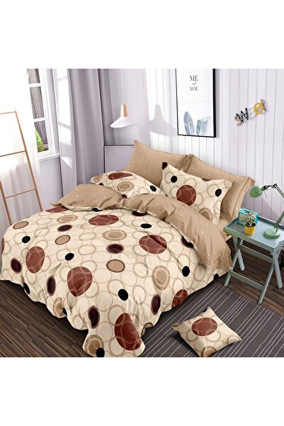 Kotonia Home 6-piece fine thick bed linen with elastic, XXL - Geometric patte...