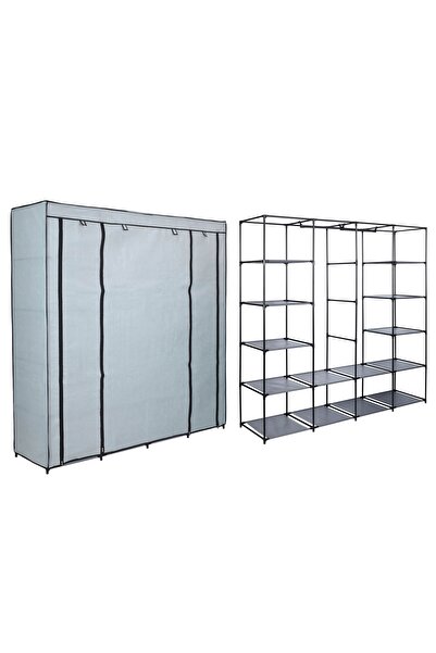 Other Szafa tekstylna z półkami Olena szara