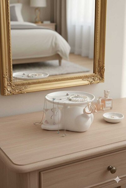 Dropcek eticaret Dekoratif Sevimli Tombul Kedi Figürlü Makyaj, Sunum Ve Takı ...