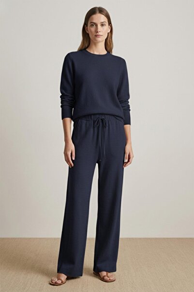 Loreen Жіночі широкі лляні штани -20736PNT - NAVY