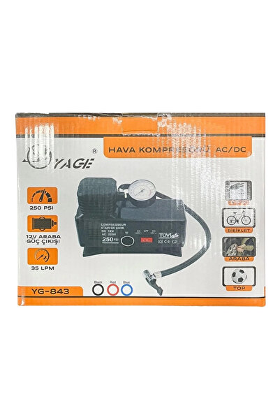 shopwave KRM 220 Volt-12 Volt 250 Psi Kompresör Lastik Hava Şişirme Oto Pompa...