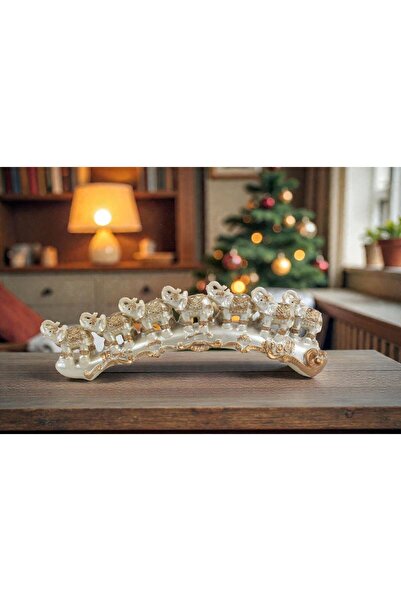 e-life shop Lüks Aynalı Motifli Feng Shui 7’li Şans Bereket Fil Biblo Seti 26...