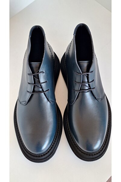 Darkwood -ERKEK KIŞLIK BOT-HAKİKİ DERİ-LACİVERT RENK-SICAK ASTARLI