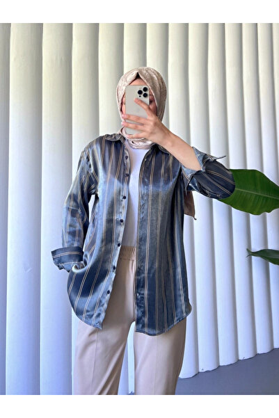 nedo7 Striped Janjan Shirt -Indigo