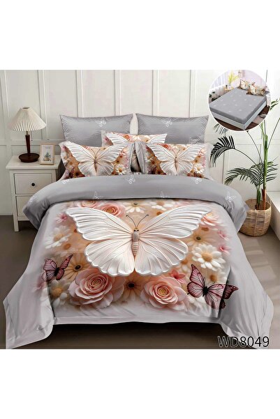 Primavara Double bed linen, FINET, 5D Digital Print, with Elastic, 4 pieces