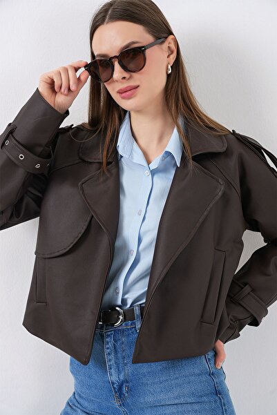 Hiccup Bdart Faux Leather Biker Jacket