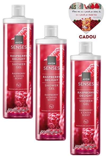 AVON Raspberry Delight shower gel set, 3 x 500ml