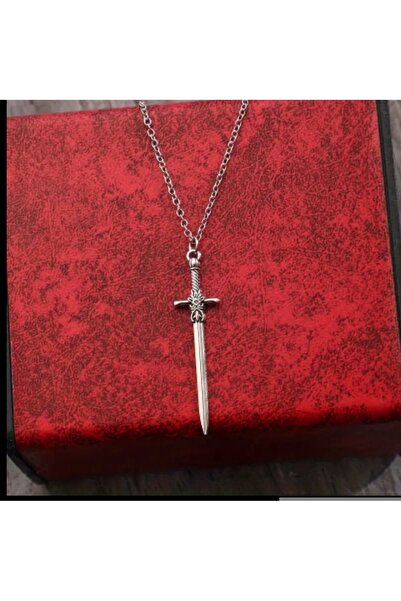 ORGANICYOU YIWU Retro Kılıç Kolye, Punk Tarzı Çapraz Zinc Alaşım Kolye - Kadı...