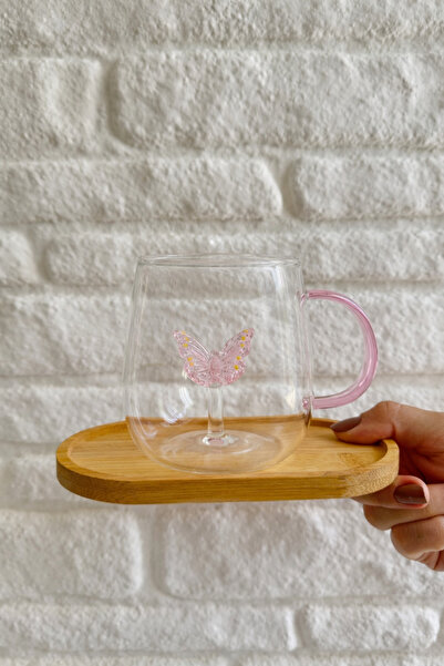 yeninesilevim İçi Üç Boyutlu Renkli Hayvan Figürlü Tombul Cam Kupa Bardak 350 mL