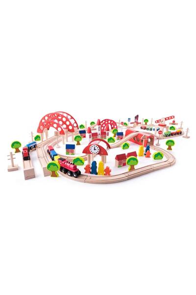 Woodyland Woody Central Train Station Set with 117 Pieces