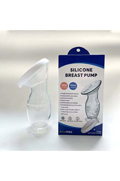 OEM Pompă de sân din silicon 100 ml cu capac - manuală, fără BPA, moale și po...