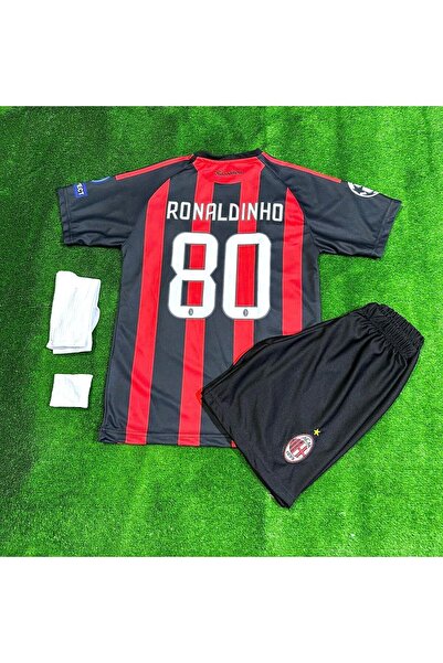 Alaturka Mix Efsane Milan Ronaldinho Çocuk Futbol Forması 4'lü Set