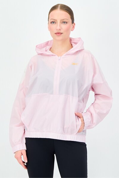 Reebok Women Sportswear Fit Running Track Jacket, Light Pink
