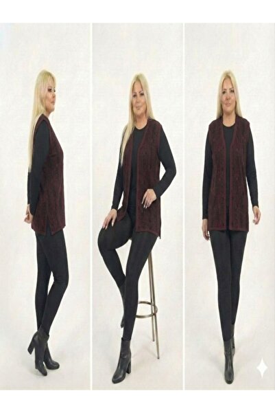 onno style women Patterned Classic Knitted Buttoned Vest