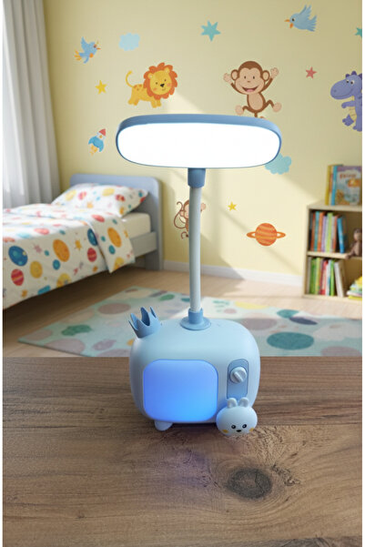 Home Televizyon Figürlü 2 Kademeli Masa Ve Gece Lambası-Kablosuz-Şarj edilebilir