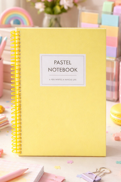 NaSaDAN A5 Çizgili Spiralli Pastel Defter Günlük Not Ajanda Okul Ofis Kullanımı