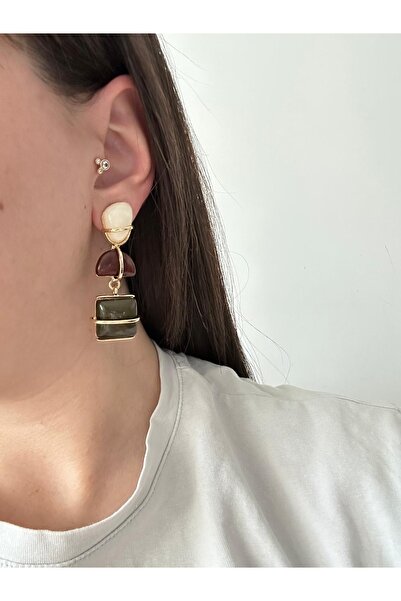 Charmist أقراط من الفولاذ المقاوم للصدأ باللون الأخضر