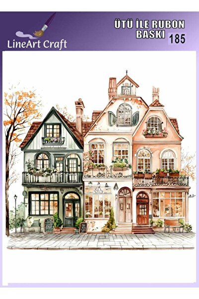 LİNEART Ütü ile Rubon Baskı Transfer No:RB185-30x30cm
