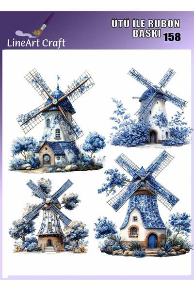 LİNEART Ütü ile Rubon Baskı Transfer No:RB158-30x30cm