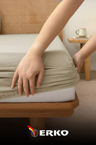 Erko Dört Mevsim 100% Cotton Combed Elastic Fitted Sheet |   Single - Double ...