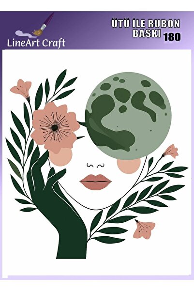 LİNEART Ütü ile Rubon Baskı Transfer No:RB180-30x30cm