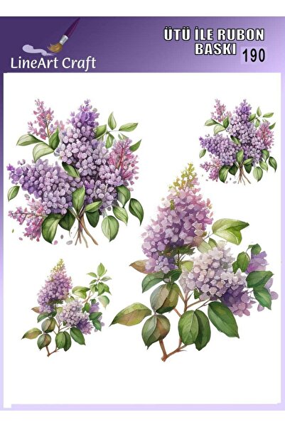 LİNEART Ütü ile Rubon Baskı Transfer No:RB190-30x30cm