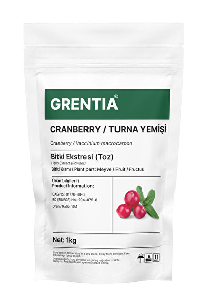 Grentia CRANBERRY / TURNA YEMİŞİ Toz Ekstresi / Toz Ekstraktı 1 - Vaccinium m...