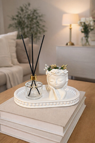 Sisay Home Dekoratif Tepsili Oud Esanslı Oda Kokusu & Biblo Seti – Şık Ev Dek...