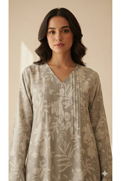 Maison Emarat جلابية باستيلية مطبوع بالكامل