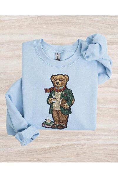 Jose Clothing Teddy Bear Printed Organic Cotton Sweatshirt