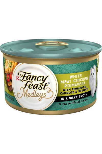 Fancy Feast Wet Cat Food, Purina, White Meat Chicken Primavera - (24) 3 Ounce...