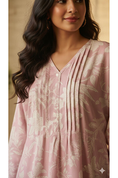 Maison Emarat جلابية باستيلية مطبوع بالكامل