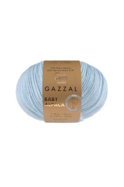 Gazzal حزمة مميزة من خيوط بيبي ألباكا مكونة من 5 قطع، 55% ألباكا، 45% صوف سوب...
