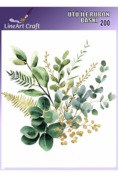 LİNEART Ütü ile Rubon Baskı Transfer No:RB200-30x30cm