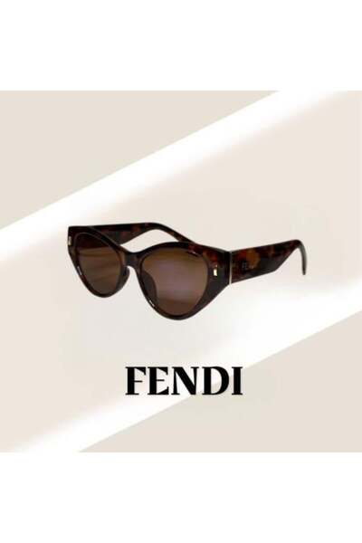 Fendi نظارات شمسية بتصميم عين القطة بلون النمر