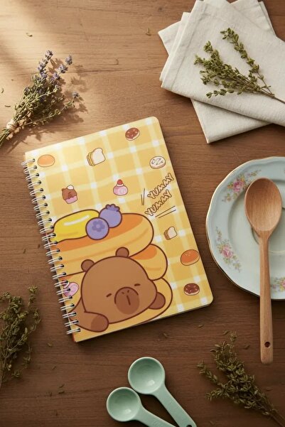 Miniso Pişirme Serisi A5 Telli Not Defteri (Kapibara Souffle)