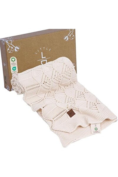 Next Baby Little Dedi Emily Design 100% Cotton Beige Baby Knitted Blanket Got...