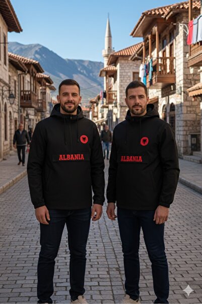SARI Albania Albanian Half Zip Raincoat