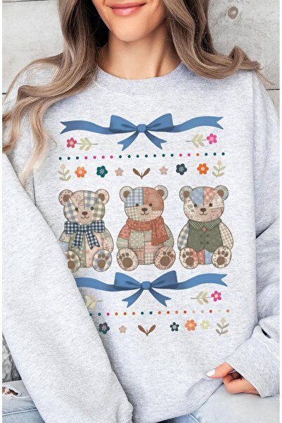 Jose Clothing Teddy Bear Printed Organic Cotton Sweatshirt