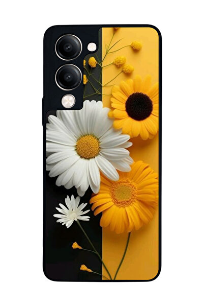 Aksel Kılıf متوافق مع Vivo Y19 5G مطبوع ، أسود غير لامع، سيليكون ناعم، واقي، ...