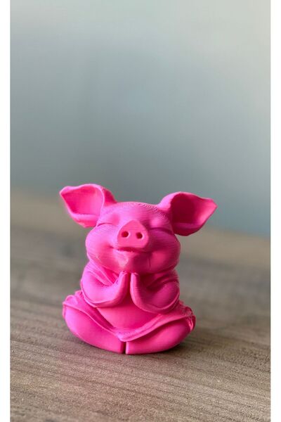Cute Little Pink Yoga Piggy /Decorative 4x5