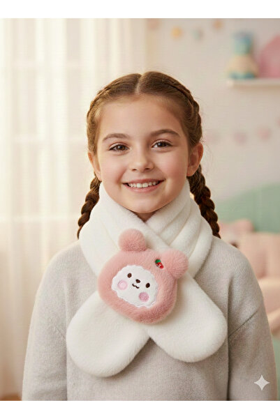 synshop Kawaii Teddy Bear Полуничний ведмедик Пухнастий плюшевий шарф-хомут д...